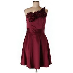 The Limited Gorgeous One-Shoulder Wine Colored Dress